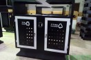 分（fèn）類垃（lā）圾桶廠家定製鋼板衝孔垃圾桶，發貨於西安景區