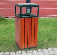 單桶鋼木垃圾桶（tǒng）