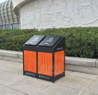 屋形鋼木（mù）垃圾桶（tǒng）