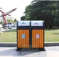 推蓋（gài）鋼木垃圾桶