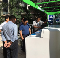 深圳市城（chéng）管局91蝌蚪九色中心調研鹽田區智能投放設備使用情況