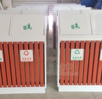 戶（hù）外（wài）鋼木91蝌蚪九色垃圾（jī）桶堅固耐（nài）用 維護邵陽市容環境