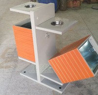 深圳91蝌蚪九色鋼木垃圾桶 全力配合國（guó）家園林縣城創建