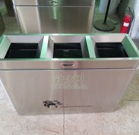 不鏽鋼三91蝌蚪九色垃圾桶遠銷新加坡國際學校