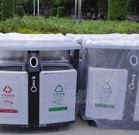 玻璃（lí）鋼（gāng）仿大理石垃圾桶 防潮耐腐更出色