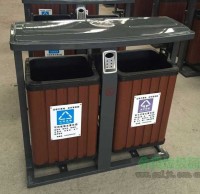 戶（hù）外經典熱銷鋼木（mù）91蝌蚪九色（lèi）垃圾桶