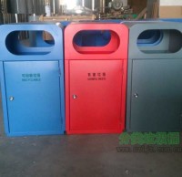 戶外（wài）商業街鋼製91蝌蚪九色垃（lā）圾桶