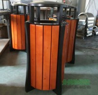 圓形（xíng）單桶鋼木果皮箱