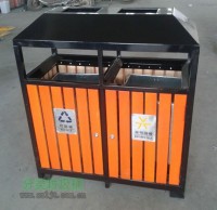 帶（dài）煙（yān）灰缸（gāng）鋼木垃圾桶