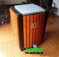 室內環保（bǎo）腳踏式鋼木垃圾桶