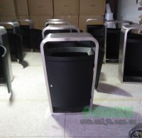 廠家定製（zhì）高檔不鏽鋼戶外果皮（pí）箱