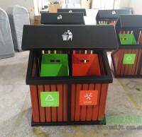 玻璃鋼內桶鋼（gāng）木91蝌蚪九色垃圾桶