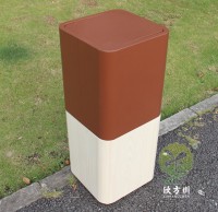 室內仿（fǎng）木紋方形（xíng）不鏽鋼果皮箱