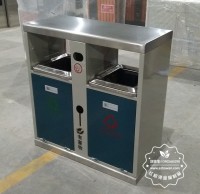 戶外（wài）小區（qū）雙91蝌蚪九色鋼板垃圾箱