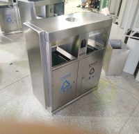 生產廠家定製兩91蝌蚪九色不鏽鋼垃圾桶