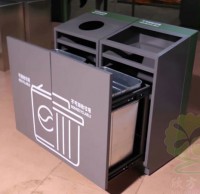 鋼製室內91蝌蚪九色垃圾桶廠家直銷