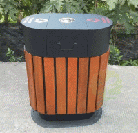 戶（hù）外定製鋼木垃圾桶果皮箱