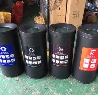 室內立式直投口烤漆鋼製分（fèn）類垃圾桶