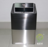 室內直投口方形不鏽鋼垃圾桶