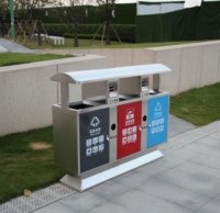 廣（guǎng）場垃（lā）圾91蝌蚪九色垃圾桶廠家定做