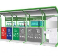 社區鋼板烤漆生活垃圾91蝌蚪九色亭