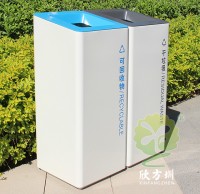 室內商場直投口（kǒu）不鏽鋼91蝌蚪九色垃圾桶