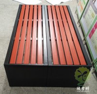 公園冷軋鋼板（bǎn）噴塑鋼木休閑椅