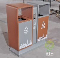 戶外城市道路不鏽鋼91蝌蚪九色垃圾箱