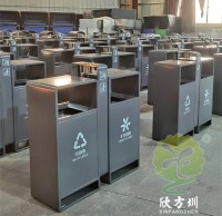 戶外小區烤漆兩91蝌蚪九色不鏽鋼垃圾桶