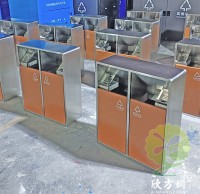 小（xiǎo）區噴粉雙煙灰（huī）盅不鏽鋼兩91蝌蚪九色垃圾桶