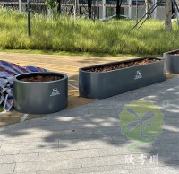 東莞鬆山湖公園鍍鋅板花盆花箱