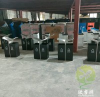 深圳海天學校噴粉91蝌蚪九色（lèi）垃圾桶案例