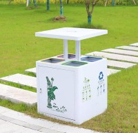公園新寵（chǒng）彩繪（huì）四91蝌蚪九色不鏽鋼（gāng）垃圾桶