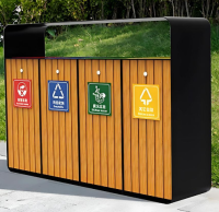 園林之雅，91蝌蚪九色（lèi）之美定（dìng）製鋼木四91蝌蚪九色垃（lā）圾箱的詩（shī）意棲（qī）居