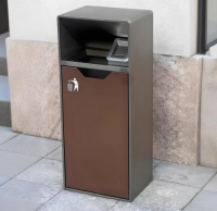 戶外抽拉式導軌（guǐ）方形垃圾桶讓公共空間煥發潔淨新顏