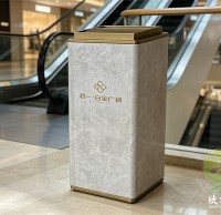 電梯口的大理石紋不鏽鋼垃圾桶提升公共（gòng）空間（jiān）品味