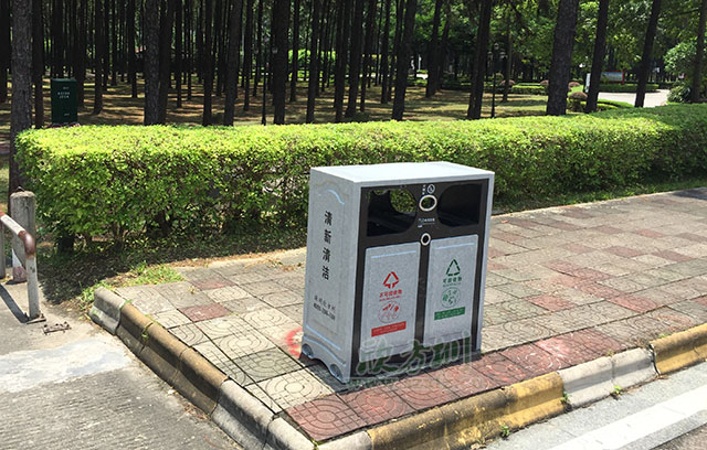 玻璃鋼仿大理（lǐ）石垃圾桶