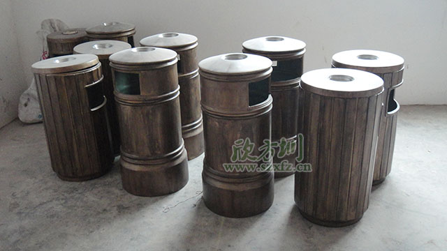 玻璃鋼仿銅垃圾桶 玻璃鋼仿(fǎng)銅垃圾(jī)桶