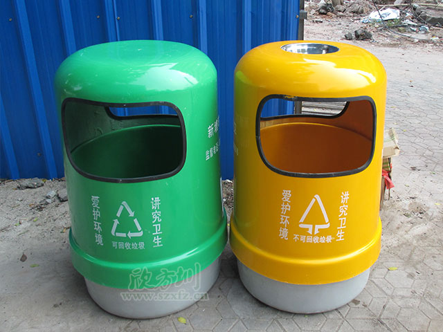 玻璃鋼雙桶垃圾桶