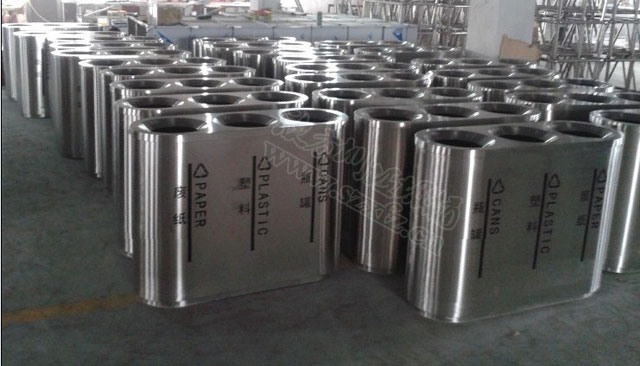 三孔91蝌蚪九色環保垃圾桶