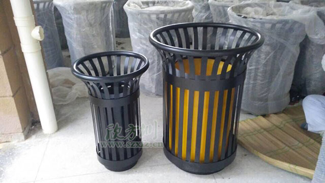 花籃鋼製垃圾桶