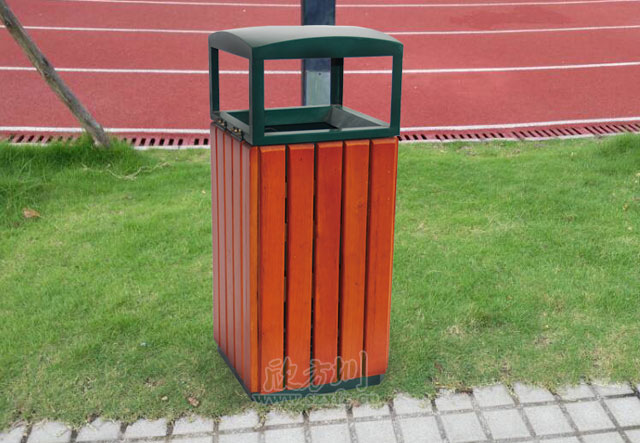 單桶（tǒng）鋼木垃圾桶