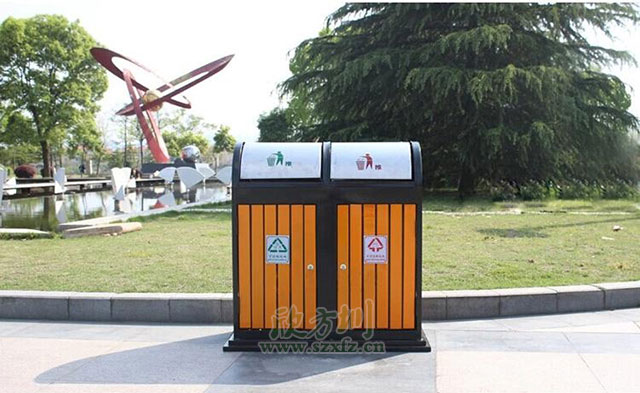 推蓋鋼木垃圾桶 推蓋鋼木(mù)垃圾(jī)桶