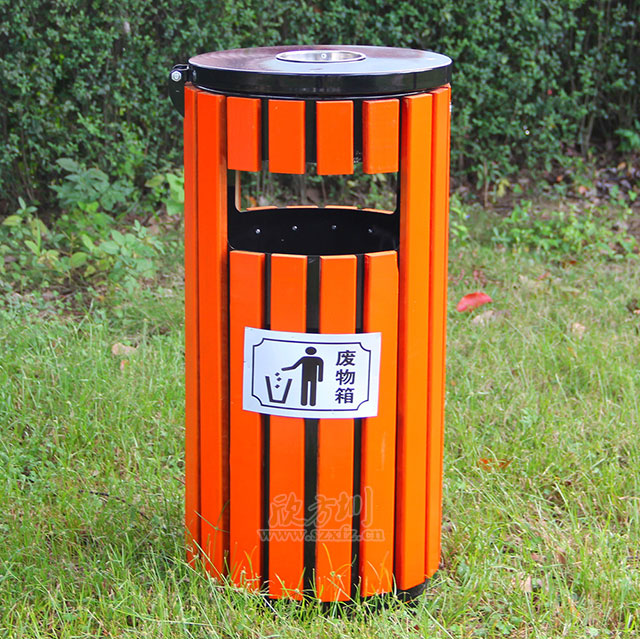 烤漆鋼木垃圾桶 烤(kǎo)漆鋼木垃圾桶