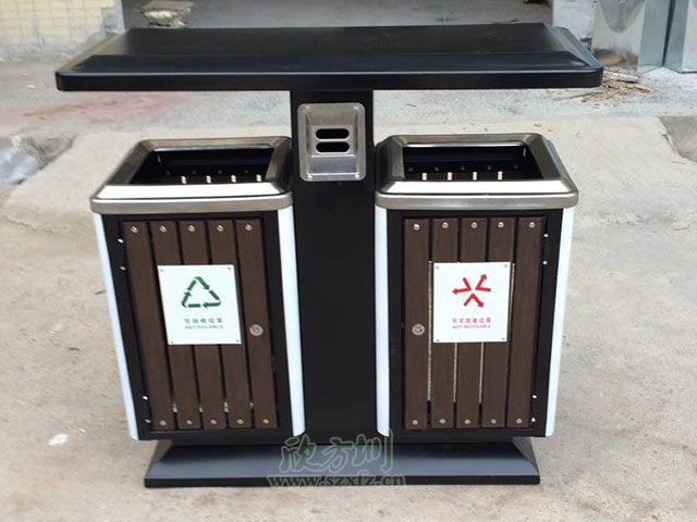 環衛鋼木垃圾桶