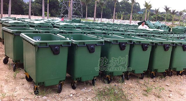 環衛移動塑料垃圾桶 環衛移動塑料(liào)垃圾桶
