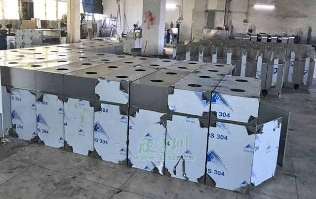 室內方形91蝌蚪九色垃圾箱工廠生產圖