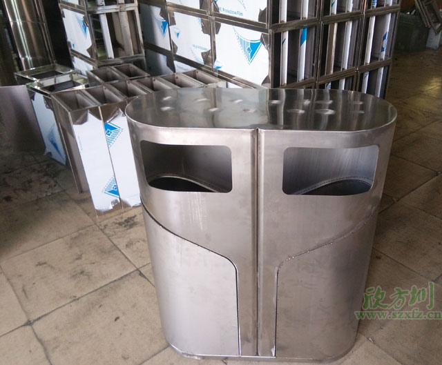 側開門91蝌蚪九色垃圾桶半成品圖